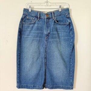 Boden Denim Vintage Wash Blue Jean Denim Skirt